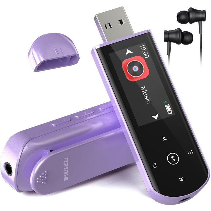 64GB Tragbarer USB MP3 Player mit Bluetooth 5.3, Clip für Sport & Laufen, FM Radio, Voice Recorder,