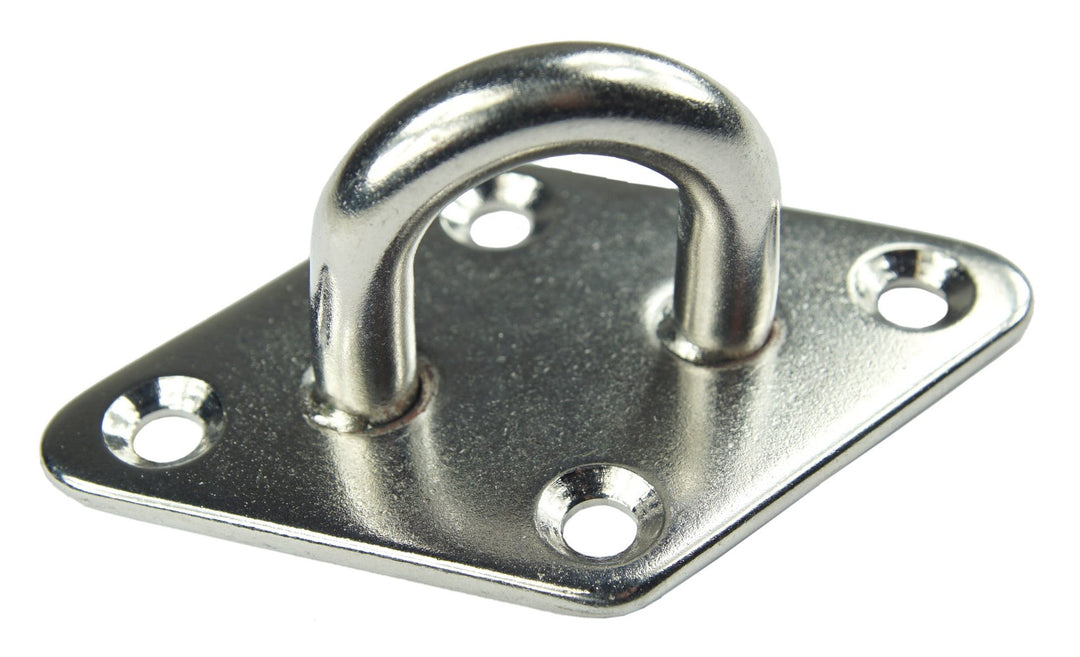 KAMERO 10x Edelstahl V4A, Augplatte/Deckauge, Raute, D10, 100x60mm D10 - 10 Stück, D10 - 10 Stück