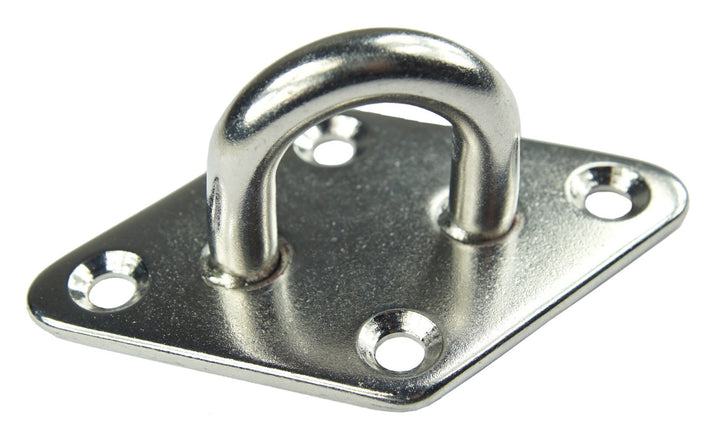 KAMERO 10x Edelstahl V4A, Augplatte/Deckauge, Raute, D10, 100x60mm D10 - 10 Stück, D10 - 10 Stück