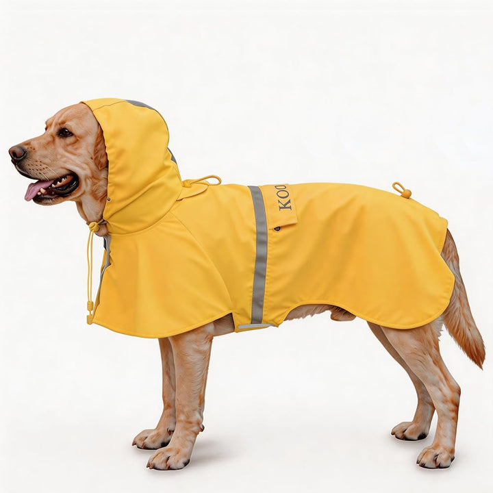 Grosse Hunde Regenjacken Mit Kapuze,Hunde Regenmantel,Mit Reflektierenden Sicherheitsstreifen, Wasse