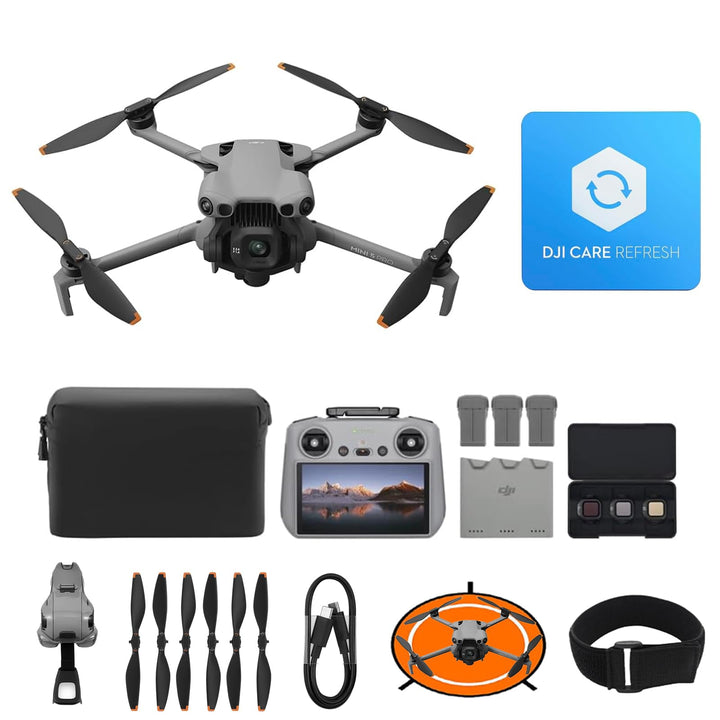 DJI Mini 5 Pro Fly More Combo mit DJI RC 2 und 1 Jahr Care Bundle, 4K Drohne mit Kamera für Anfänger