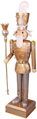Marco Paul Riesen-Nussknacker, 119 cm, Weihnachts-Metall beleuchtet traditionelle Festliche Figur mi