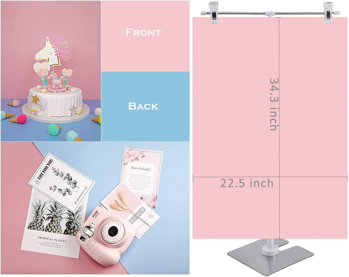 6PZ 12Patterns Doppelseitige Fotografie Hintergrund Papier Mit Ständer, Wasserdicht Wiederverwendbar