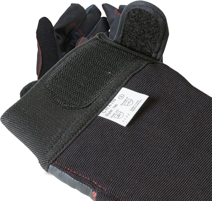 Oregon 295395, Schutzhandschuhe für Kettensäge, 4-Wege-Stretch, PU-Leder, M , 2 Stück (1er Pack) M ,