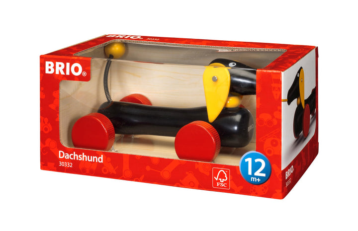 BRIO Nachziehtier - Dackel - Holzspielzeug für Kinder