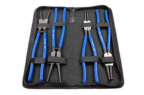 US Pro Tools 2255 Sicherungsringzangen-Set, gebogen, gerade, 33 cm, 4-teilig