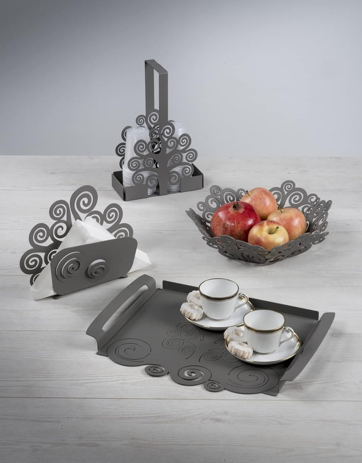 Arti & Mestieri Baum des Lebens, grosses Design, 100 % Made in Italy, aus Eisen, 38 x 11 H cm (Schla