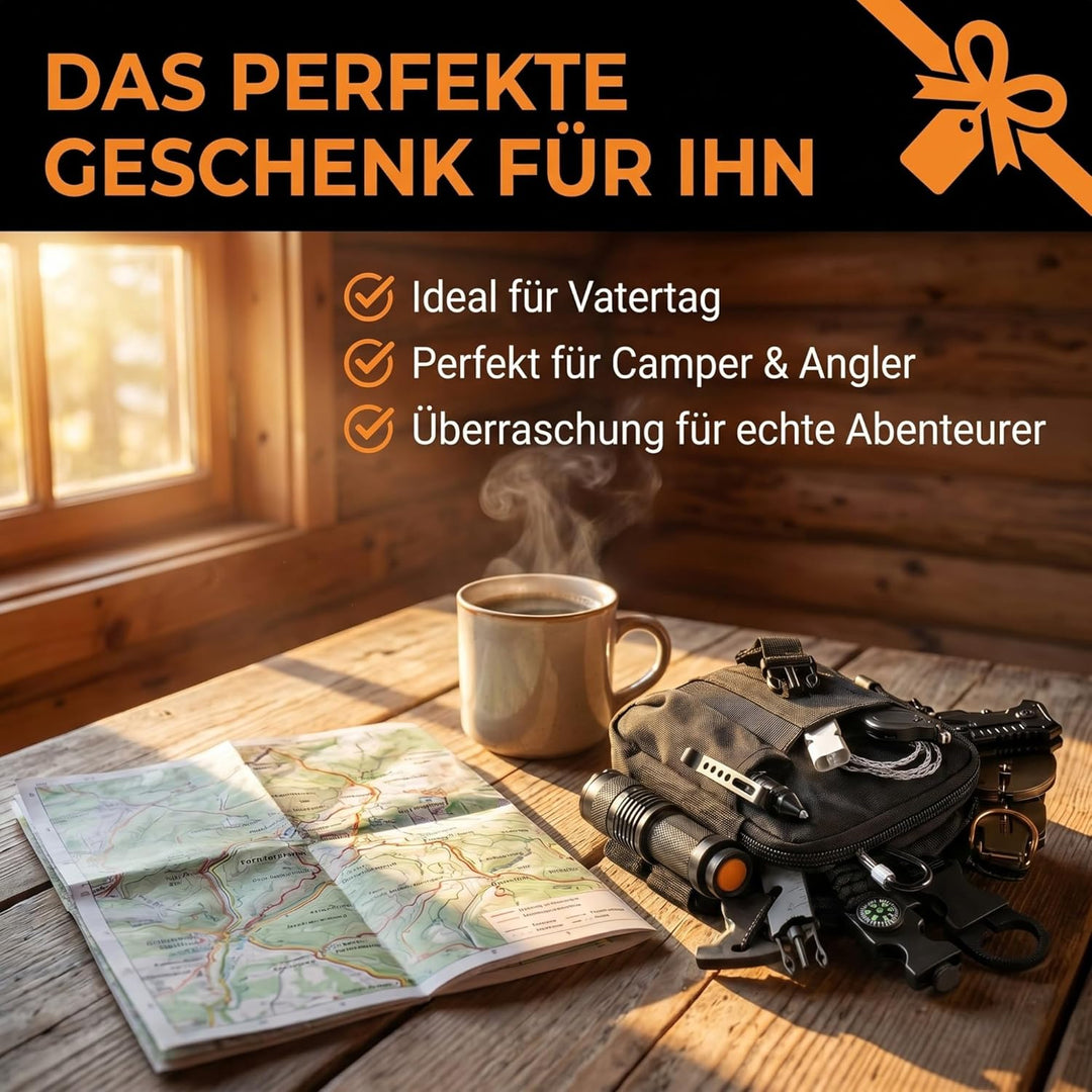 NEO TOOLS Survival Kit Geschenke für Männer Papa Freund - Vater Ehemann Geschenke Vatertag, Bruder G