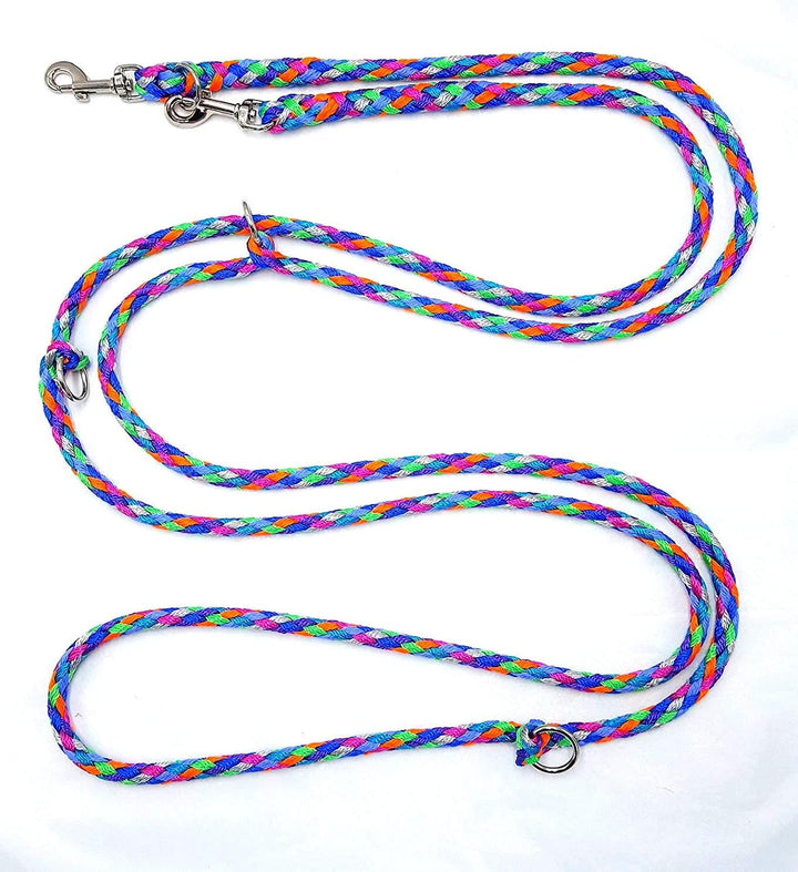Hundeleine kleine Hunde bis 15 Kg/Doppelleine 4-Fach verstellbar 2,40m / 2,80m / 3,50m Führleine seh