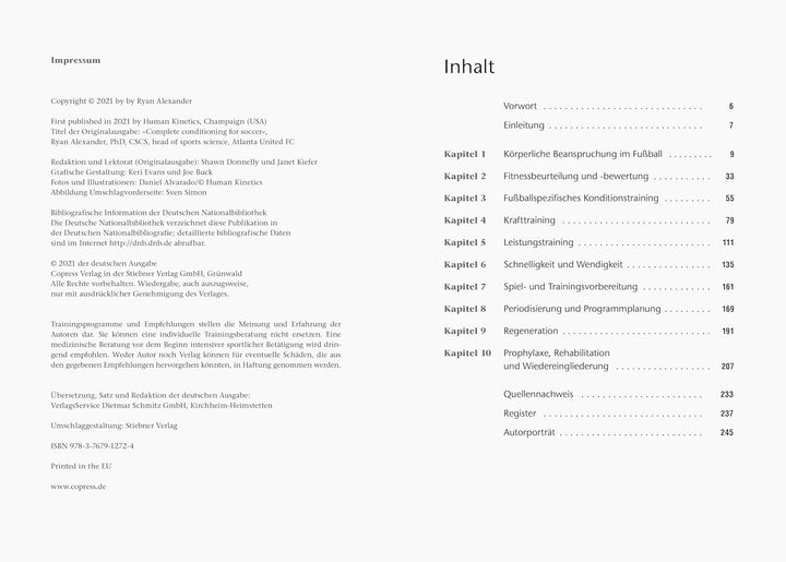 Fussball Athletiktraining. Fitness für Fussballer. 100 Übungen und Trainingspläne. Für Amateur- und