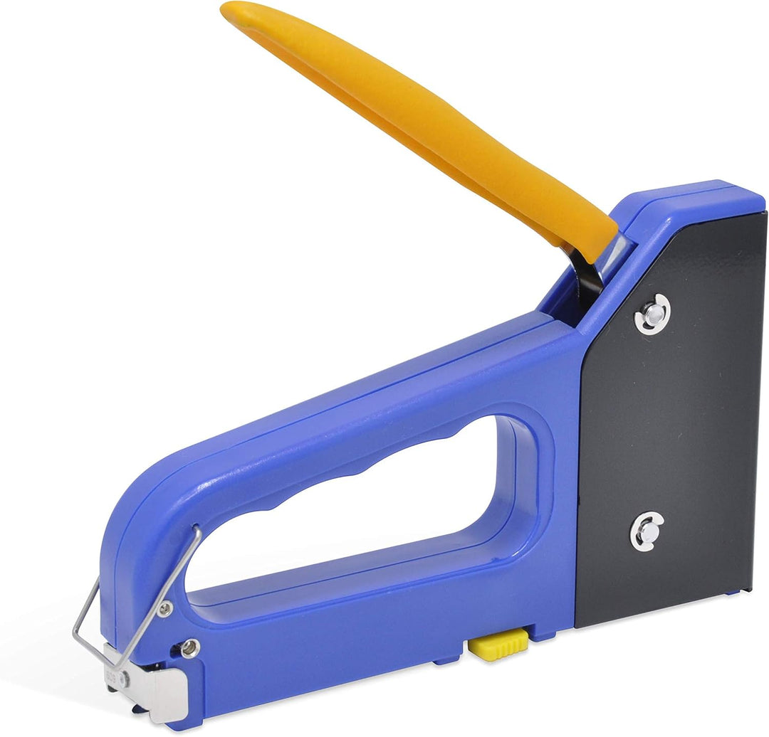 REGUR 45 Handtacker - 4-in-1 Multifunktions-Tacker verarbeitet Feindraht-Klammern, Bogen-Klammern, T