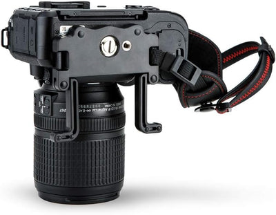 JJC Kamera Handschlaufe für DSLR Kameras Canon Nikon(mit U Typ Plate) Rot, Rot