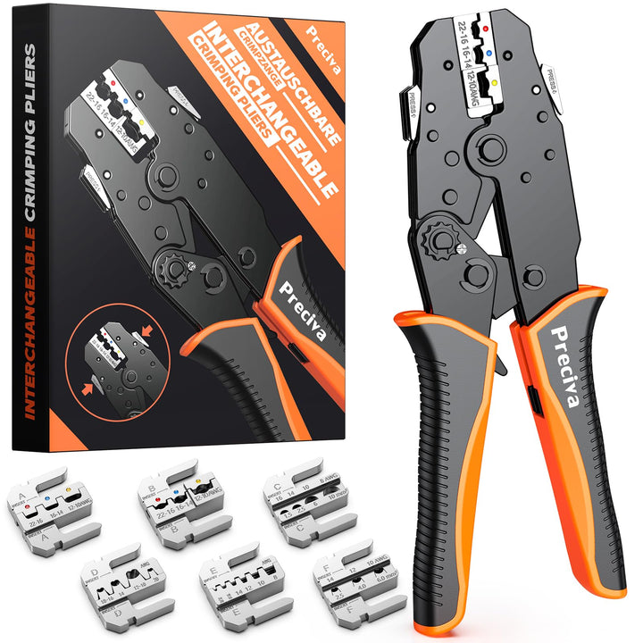 Crimpzange Set, Preciva Ratsche Kabel Crimpzange Werkzeug Kit, Elektrische Terminal Kabel Crimper mi