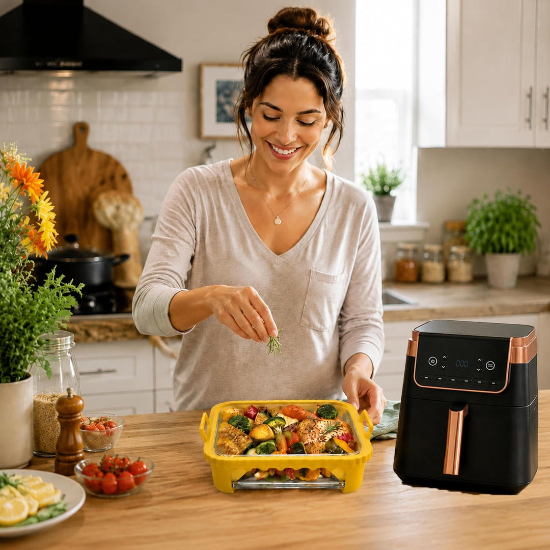 Auflaufform Airfryer Gross für Cosori Turboblaze Airfryer XXL 6L/Ninja Heissluftfritteuse MAX PRO 6,