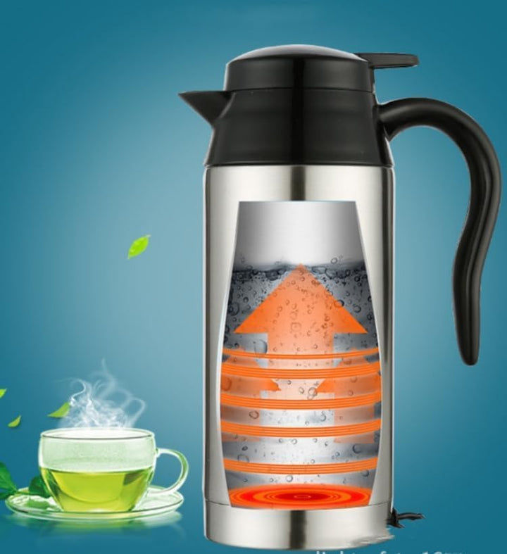750ml Auto Wasserkocher 12V Reisewasserkocher Edelstahl, Elektrischer Wasserkocher für Heisswasser K