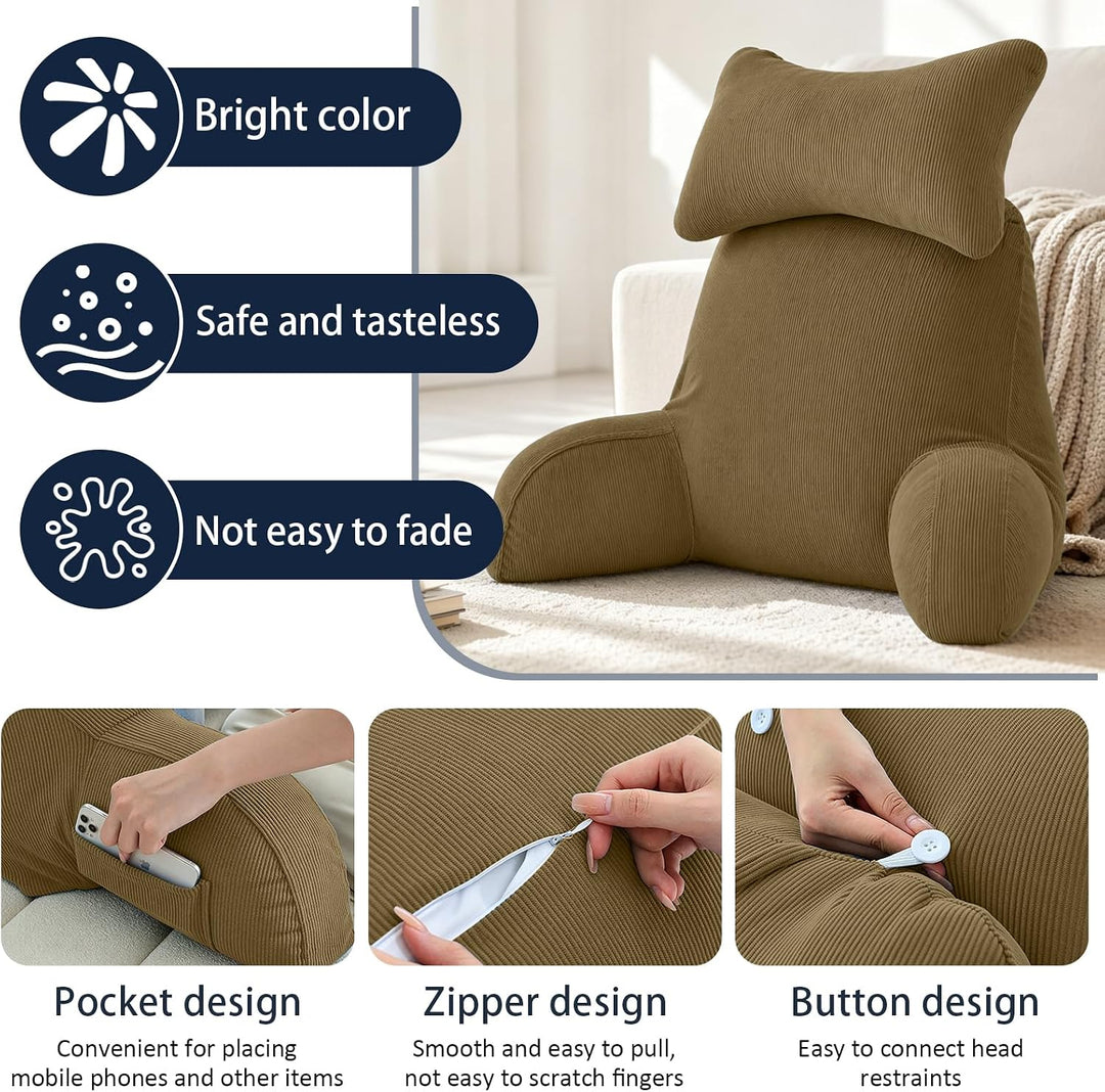 Hengrongshen Lesekissen für Bett Und Sofa, Erwachsenensofa mit Rückenlehnenkissen, Sitzkissen mit Ar