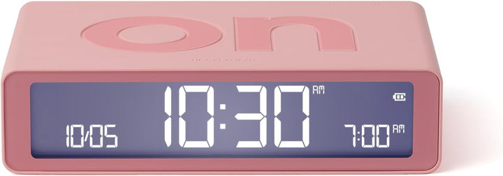 Lexon Flip Classic Digitaler Wecker mit umkehrbaren EIN/Aus-Seiten, wiederaufladbare Nachttischuhr m