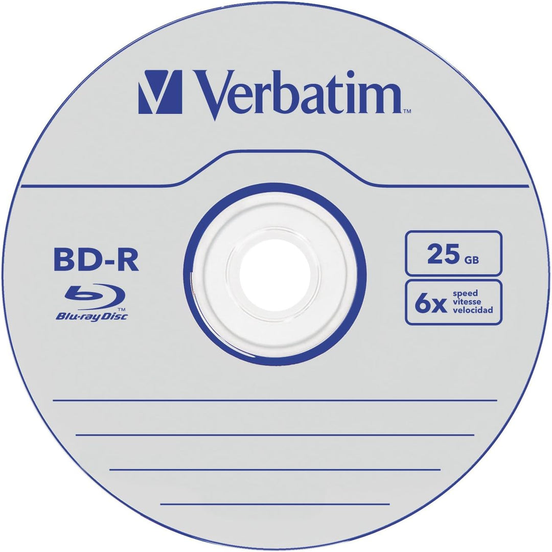 Verbatim BD-R SL Datalife, Blu-Ray-Disk 25 GB - 6-fache Brenngeschwindigkeit - Kratzschutz - 50 Stüc