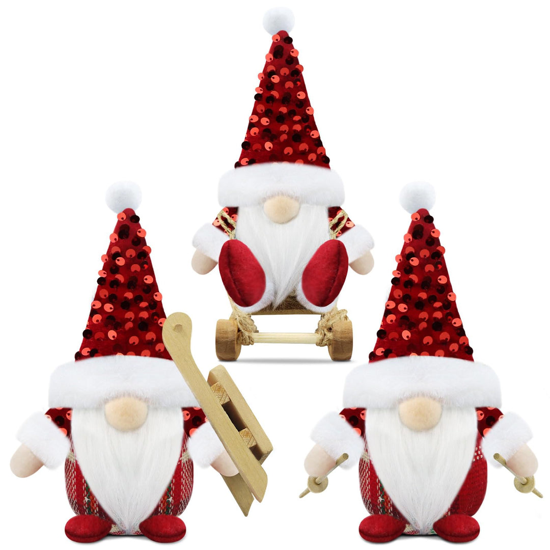 Gehydy Weihnachtswichtel Figuren 3er Set Weihnachtsdeko Wichtel Weihnachten Deko Wichtel Zubehör Dek