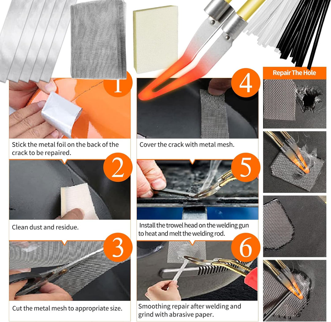 150W Kunststoff Schweissgerät 2 in 1 Stossstangen Reparatur Set Kunststoff Schweissen mit 800PCS Hot