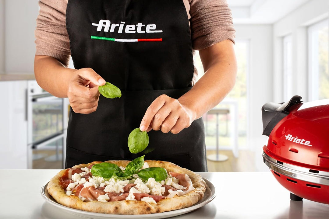 Ariete 909, Pizzaofen, 400°C, Platte aus feuerfestem Stein, backt Pizza in 4 Minuten, 33 cm Durchmes