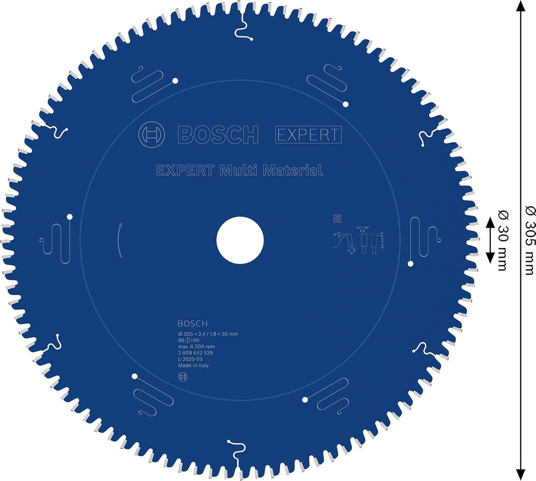 Bosch Professional 1x Kreissägeblatt Expert for Multi Material (für Multimaterial, Sägeblatt Ø 305 x