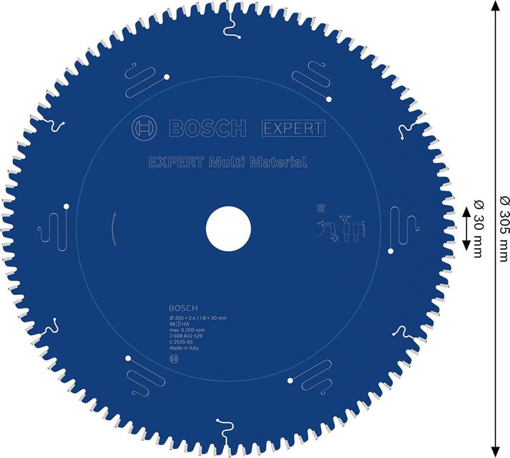 Bosch Professional 1x Kreissägeblatt Expert for Multi Material (für Multimaterial, Sägeblatt Ø 305 x