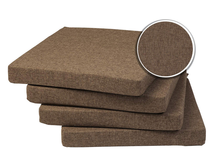 sunnypillow 4er Set Stuhlkissen mit Bindebänder - 40 x 40 x 3 cm - Sitzkissen Outdoor für Stühle/Bän
