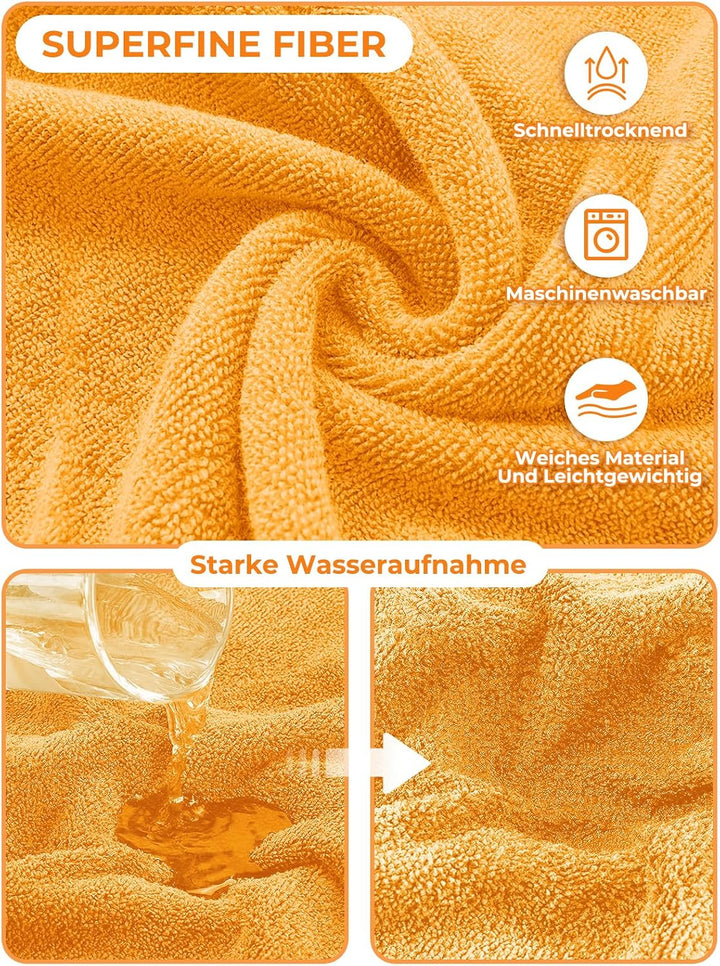 Bademantel für Hunde, Hundebademantel Aus Mikrofaser, Verstellbares Halsband Mit Klettverschluss Sch