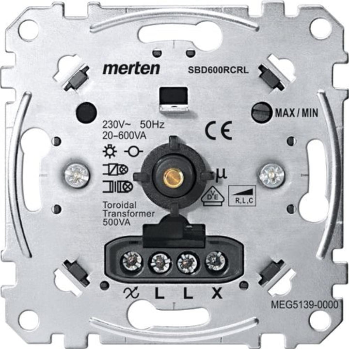 Schneider Electric Merten MEG5139-0000 Dimmschalter, Unterputz Universal-Drehdimmer-Einsatz für dimm