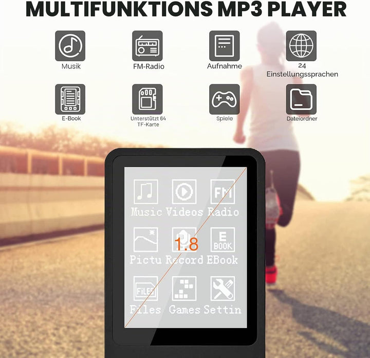 MP3-Player, MP3/MP4 digitaler Musik-Player, Lychee Upgrade, 8 GB, tragbarer HiFi-Sound, Musik-Player