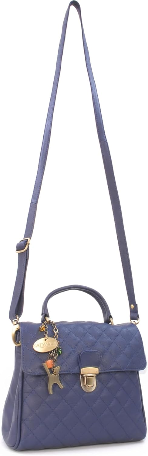 Catwalk Collection Handbags - Gesteppte Leder - Handtasche/Schultasche/Henkeltasche - Handtasche mit