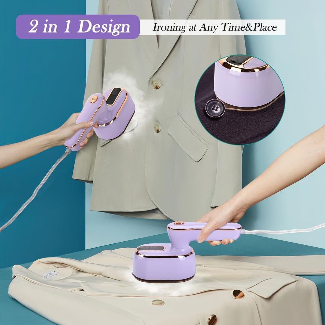 1000W Tragbares Reisebügeleisen, Reisebügeleisen Dampf, Zusammenklappbare Dampfbügeleisen, 10 Sekund