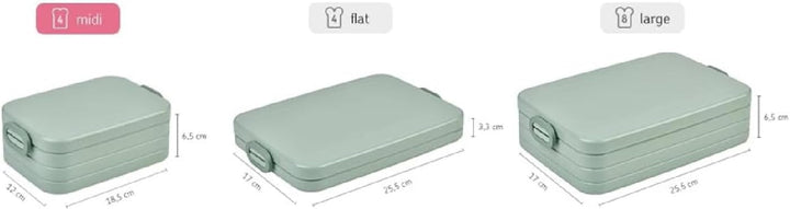 Mepal - Lunchbox Take a Break Midi - Brotdose To Go - Für 2 Sandwiches oder 4 Brotscheiben - Meal Pr