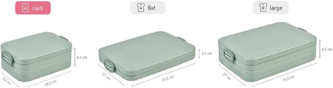 Mepal - Lunchbox Take a Break Midi - Brotdose To Go - Für 2 Sandwiches oder 4 Brotscheiben - Meal Pr