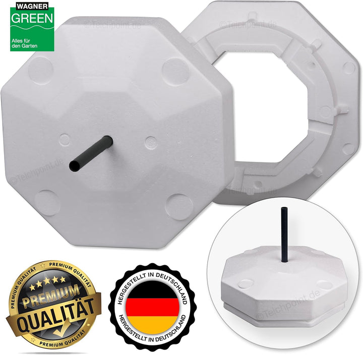 Teich Eisfreihalter Set 3 inkl. regelbarer Luftpumpe und Zubehör, für einen eisfreien Gartenteich, A