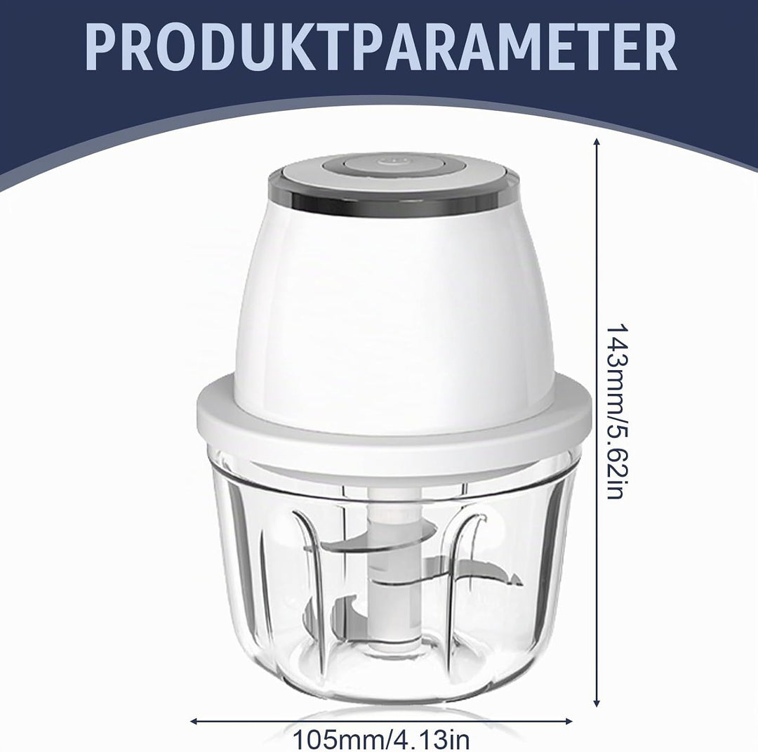 Zwiebelschneider Elektrisch, 350ml Zwiebel Zerkleinerer Elektrisch Multizerkleinerer Küche USB-Aufla
