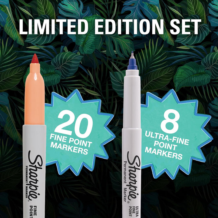 Sharpie Permanent Marker | Marker Stifte mit feinen und ultrafeinen Spitzen | exklusive Farben | 28 