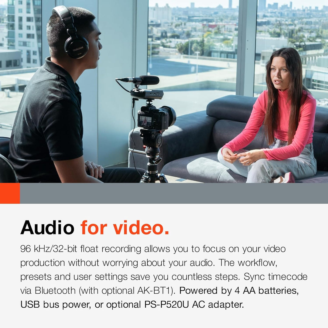 Tascam Portacapture X8 - Portabler 6+2-Spur High-Resolution 32-bit/192-kHz Rekorder, USB2.0, schwarz