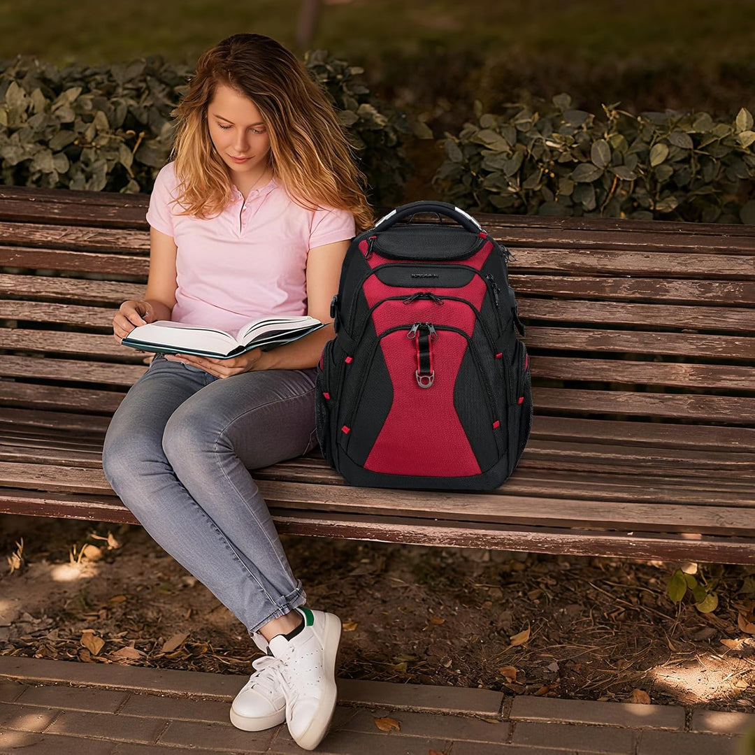 KROSER Laptop Rucksack Herren 17,3 Zoll Reise XL BusinessRucksack Schwerlast Wasserdicht mit Hartges