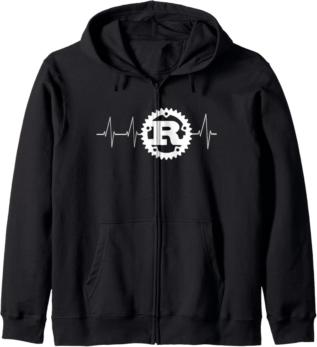 Rost Programmierlogo Herzschlag Design Geschenk Kapuzenjacke