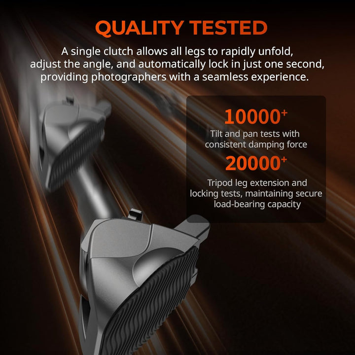 SMALLRIG Tribex Hydraulisches Carbonfaser-Stativ kit, Schnell Ausziehbares Kamera-Videostativ mit 4-