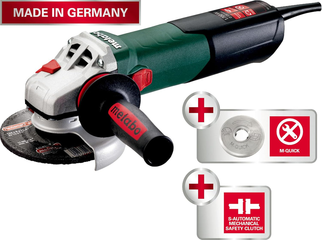 metabo Winkelschleifer WEV 17-125 Quick - 1700 W, 125 mm, VTC Elektronik, Schnellspannmutter, werkze