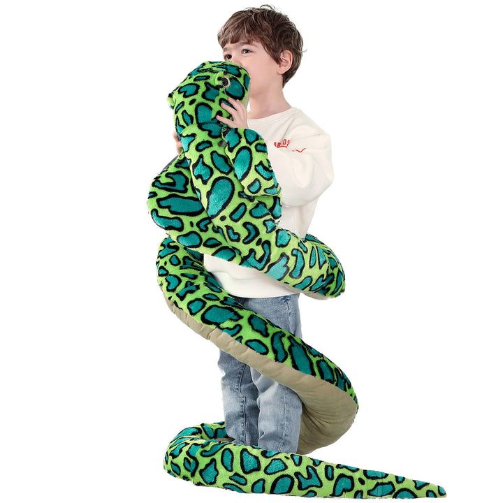 IKASA Gross Schlange Kuscheltier Riesen Stofftier,270cm Gross Kobra Plüschtier Riesige Plüsch Spielz