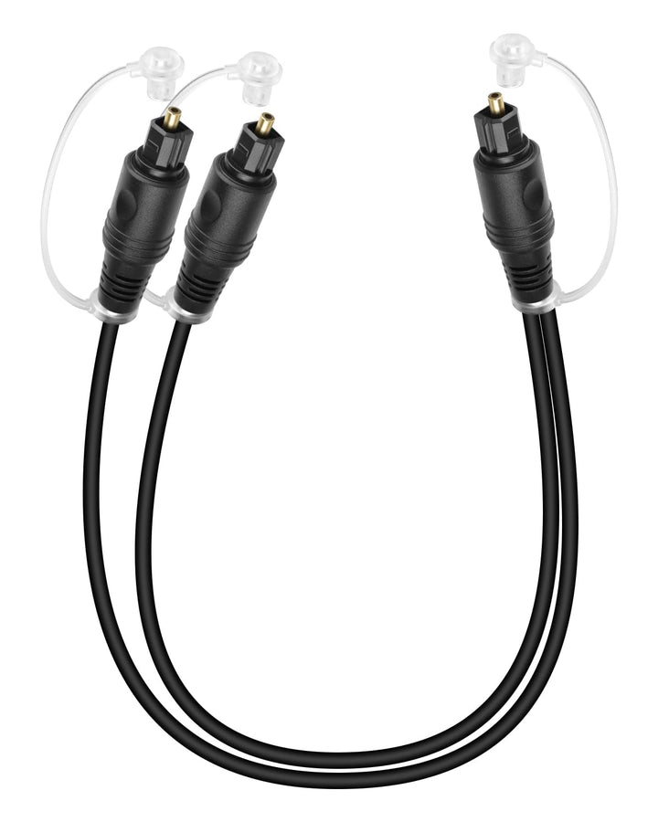 RIIEYOCA Toslink Splitter 1 in 2 out, 1 Stecker zu 2 Steckern Optisches Audiokabel für Heimkino, Blu