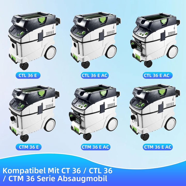 Staubbeutel für Festool SELFCLEAN CT 36/CTM 36 E/CTL 36 E CLEANTEC, 8er | 496186 CLEANTEC Serie Absa