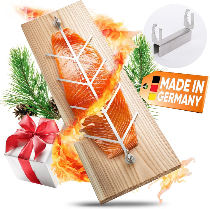 Flammlachsbrett, Räucherbrett, Flammlachs Brett aus dt. Buche. Geeignet für Feuerschalen,outdoor gri