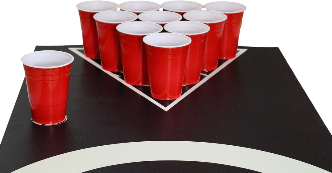 Beercup Bierpong Matte, Beer Pong Set für Erwachsene Partyspiele, Beerpong Tisch-Matte, Tischmatte f