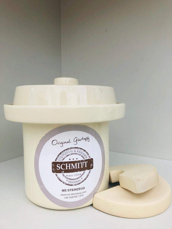 Gärtopf Mini Fermentation 1 Liter cremeweiss Milchsäuregärung Konservieren Einmachen gesunde Ernähru