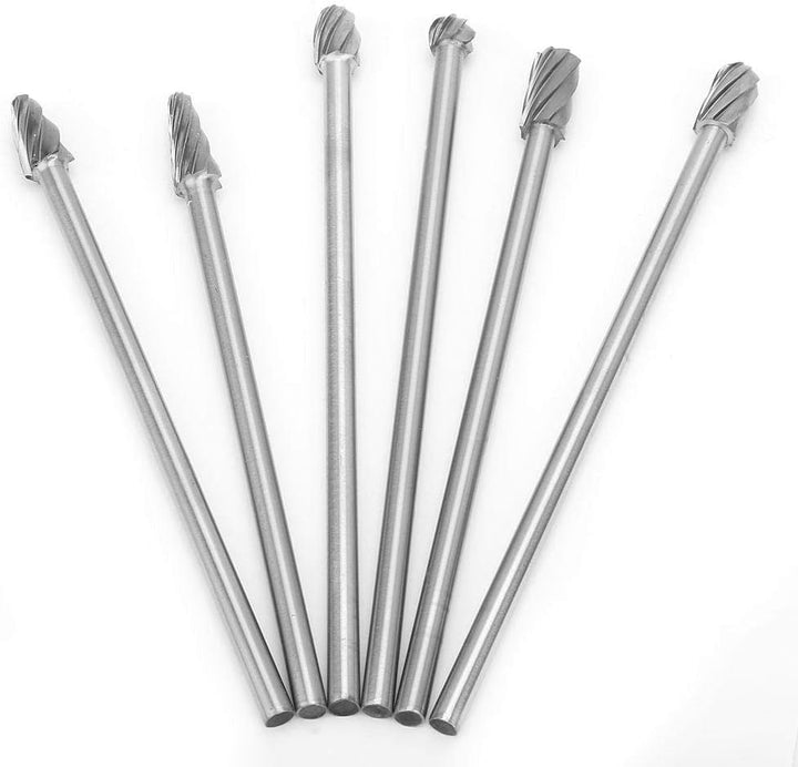 6 stücke 6mm 1/4 "schaft Aluminium Fräser Extra Lange 150mm Fräser hartmetalllegierung